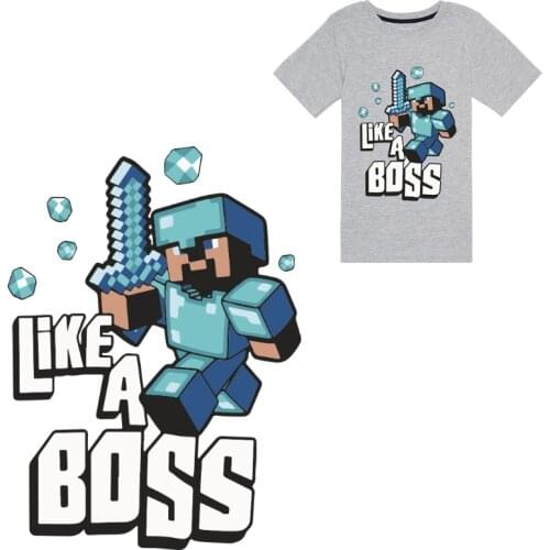 Like A Boss Iron On Patch DIY Heat Transfer Sticker Applique Clothing Fabric Drop Shipping