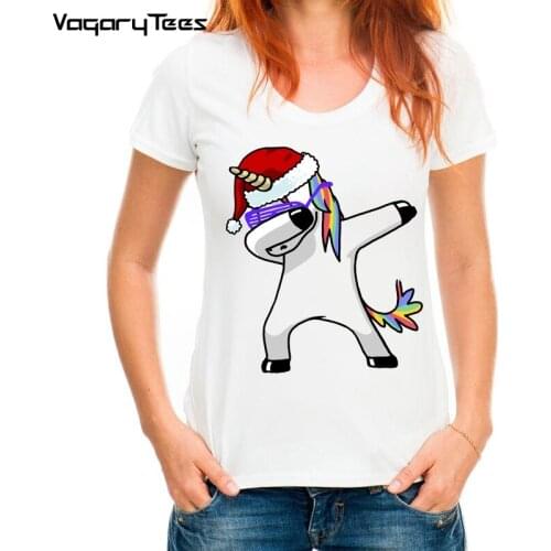 New Arrival T Shirt Girl Summer Vintage Aesthetics Christmas Unicorn Girls T Shirt O-Neck Girls Tops Tee Clothes Teen