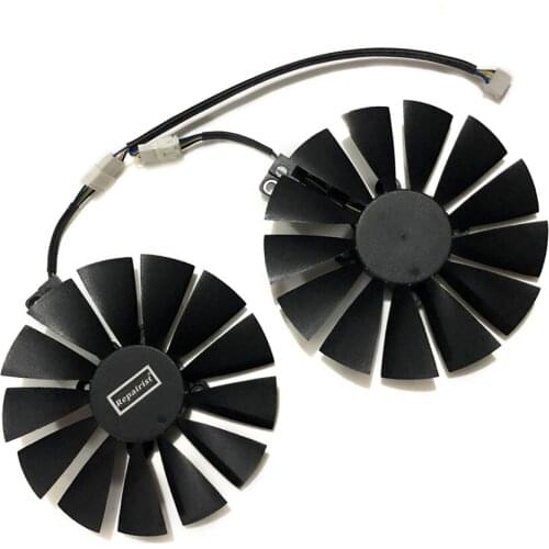 2pcs/set 95mm New GPU Cooler For ASUS DUAL RX580 4G ROG STRIX RX570 GTX 1050TI GTX1080TI Gaming Graphics Card Cooling