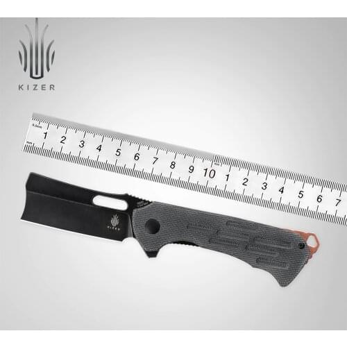Kizer Camping Knife V3574N1 / V3574N2 Quatch 2021 New Folding Knife for Outdoor Kitchen with Micarta Handle Flipper EDC