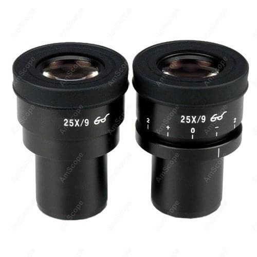 Focusable Eyepieces-AmScope Supplies Pair of Focusable Extreme Widefield 25X Eyepieces (30mm) SKU: EP25X30F