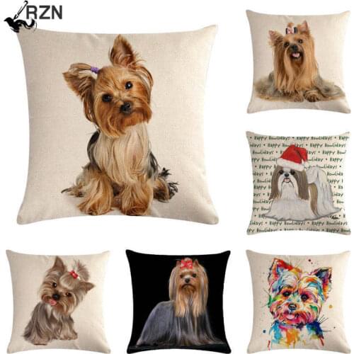 45cm*45cm pet dog SHIH-TZU Linen/cotton pillow cover sofa pillow case car seat cushion cover decorative pillows