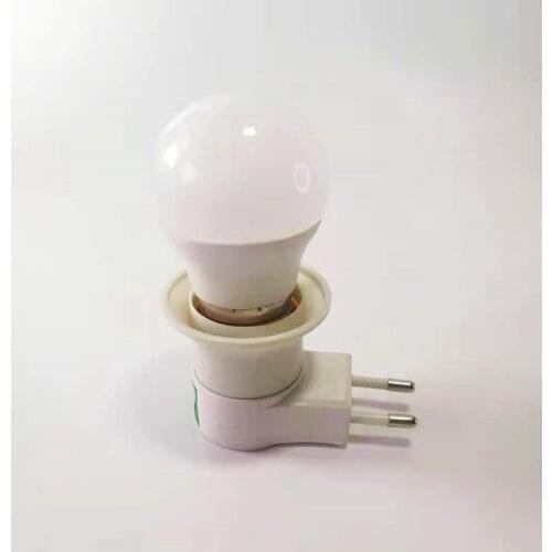 Afteryou E27 Night Light EU/UK LED Light Plug Adapter On-Off Button Switch E27 Socket Base Type to AC220V Warm White,Cold White