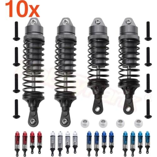 10Sets Alloy Front & Rear Shock Absorber Springs Upgrade Parts For 1/10 Traxxas Slash 4x4 2wd RC Car Replacement
