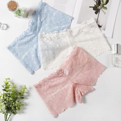 Sexy Lace Panties Underwear Woman Seamless Comfortable Lingerie Boyshort Female Intimate Transparent Panty Nylon Women Underpant