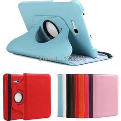 Rotary 360 Degree Rotating Litchi Folio Stand Leather Funda Cover Case For Samsung Galaxy Tab 3 Lite 7.0 T110 T111 T113 T116