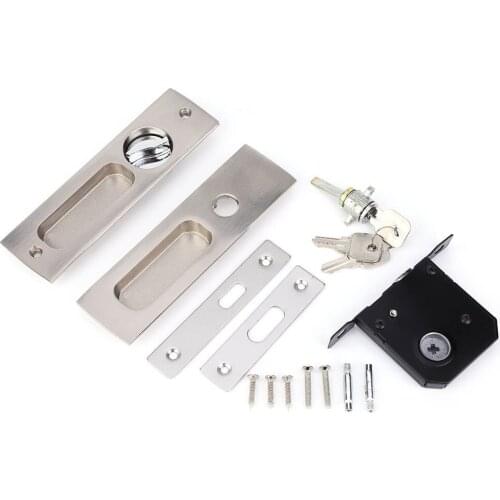 Sliding Door Lock Indoor Balcony Bathroom Cabinet Pull Handle Concealed Door Lock