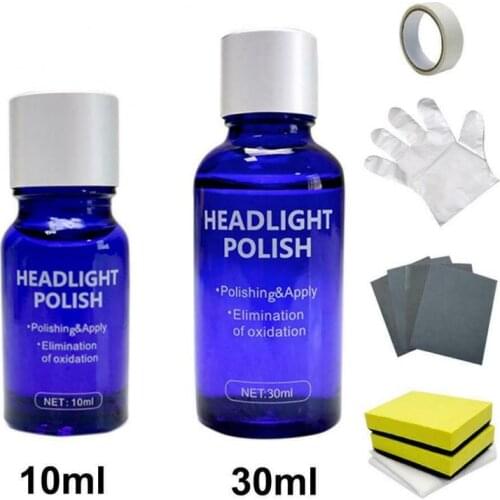 30ml Car Headlight Repair Fluid Headlight Polish Headlight Repair Kit Refurbishment Liquid Car Headlight Restoration Wash Kit