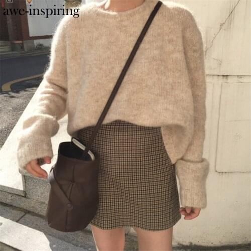 Winter Sweater Women Pullover Tops Knitting Vintage Long Sleeve Autumn Elegant Female Knitted Outerwear Warm Aproit Sweater