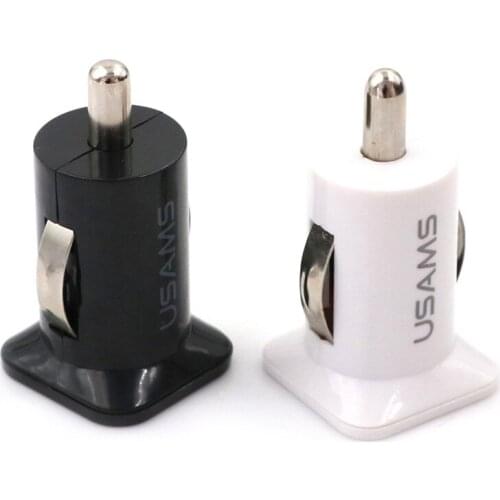 1pc Universal Car Truck Dual 2 Port USB Mini Charger Adapter 12V Power Adapter Random Color 4.5cm*2.7cm*2.2cm