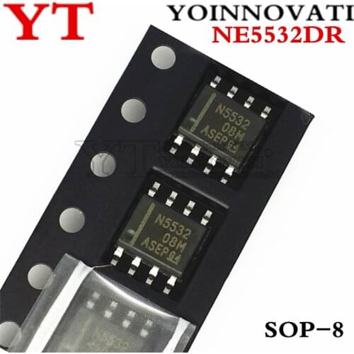 100pcs NE5532DR NE5532 5532 OPAMP GP 2 CIRCUIT 8SOIC