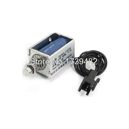DC12V 0.2A 2.4W Linear Pull Open Frame Solenoid Electromagnet 0mm 500g 6mm 3030g