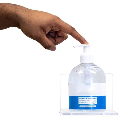 2Pcs Bathroom Kitchen 4 inch Clear Floating Wall Shelf Spice Rack Space Saver, Invisible Wall Mounted