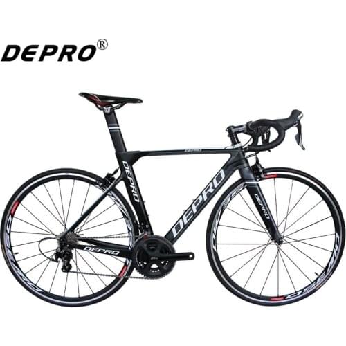 2017 DEPRO R1-500-EB-22SM Complete Bicycle Presented Pedal 700C Carbon Fiber Frame 22 Speed Bicycle 8KG Road Bike