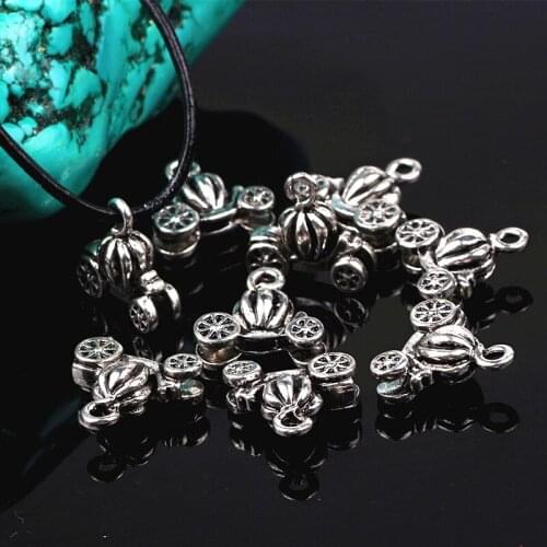 30pcs Antique Tibetan Silver Pendant Beads For European Necklaces Jewelry Making Findings Wholesale Accessories 13*13mm