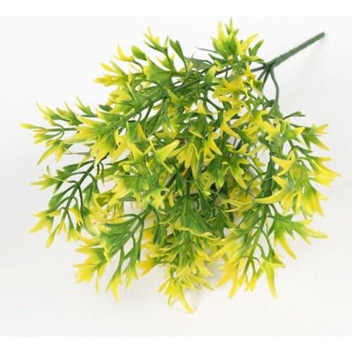 5 Forks Rural Artificial Chrysanthemum Leaves Grass Potted Plant Fake Flowers Bonsai Flowerpot for Home Wedding Party Decor