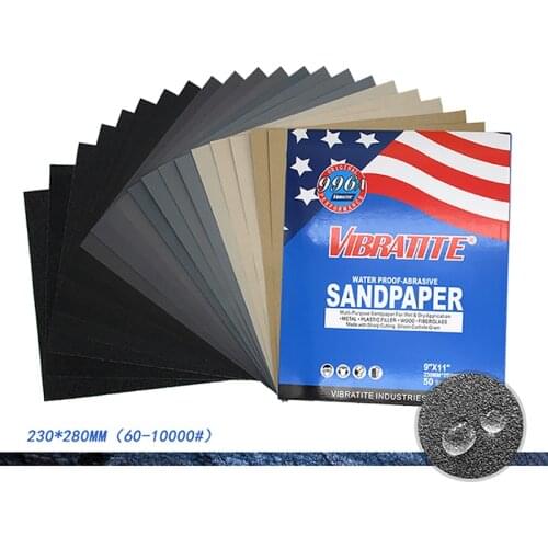 9"X11" Wet And Dry A4 Paper 60 To 10000 Grit Waterproof Sandpaper For Polishing The Paint Surface Of Automobile Glass