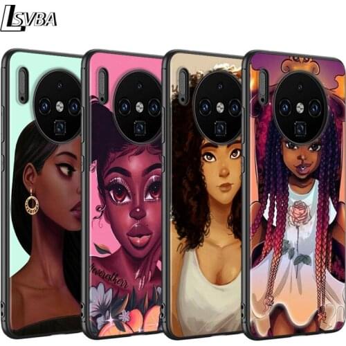 For Huawei Mate 30 20 10 Pro Lite Case African Beauty Girl Back Shell for Huawei Y9 Y7 Y6 Pro Y5 2019 2018 Phone Case