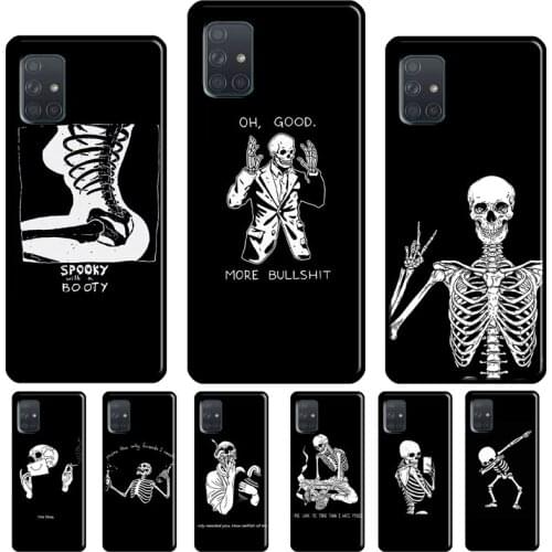 Aesthetic Skeleton Skull Cover For Samsung A50 A70 A20S A10 A71 A51 A41 A31 A11 A02S A20e A21S A12 A32 A52 A72 Case