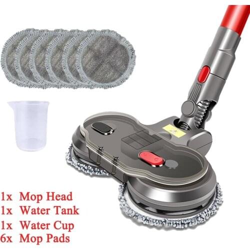 Electric Wet Dry Mopping Head for Dyson V7 V8 V10 V11 V15 Replaceable Parts with Water Tank Mop Head Mop Pads Water Cup