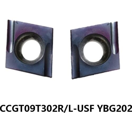 Original CCGT CCGT09T302R-USF CCGT09T304L-USF YBG202 CCGT09T302 CCGT09T304 Carbide Inserts Turning Lathe Tools Cutter