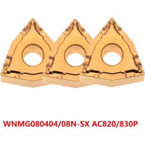 WNMG080404N-SX WNMG080408N-SX AC830P AC820P Carbide Inserts WNMG080404 WNMG080408 Lathe Cutter Tools Turning Cutting Original