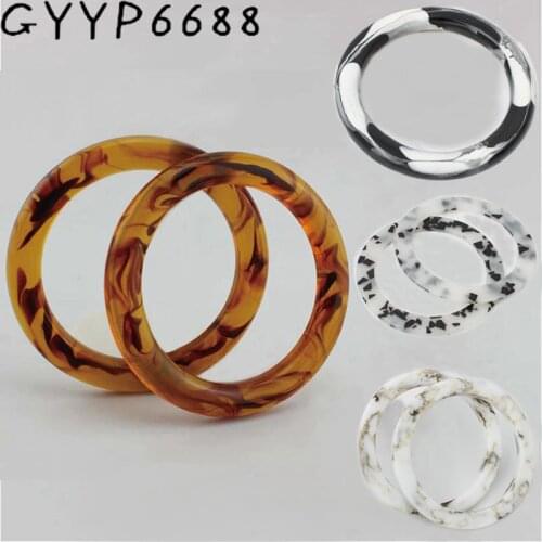 2-10-30 pieces 3 colors round resin handle leather bags diy handmade 12cm handle purse handbag top handle handle parts