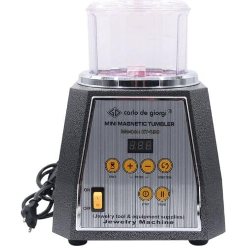 KT-130 Magnetic Tumbler Rotary Polisher Machine 220V And 110V With 200g Polishing Needle Jewelry Polishing Machine Equipment