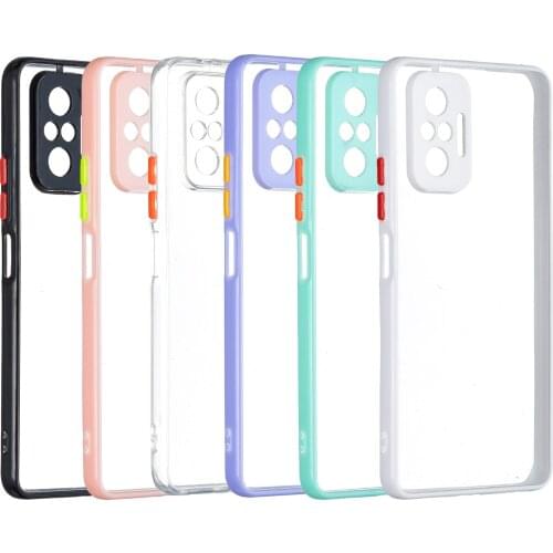 Soft Bumper Hard PC Clear Shockproof Phone Case for Redmi Note10Pro Transparent Phone Shell Cover