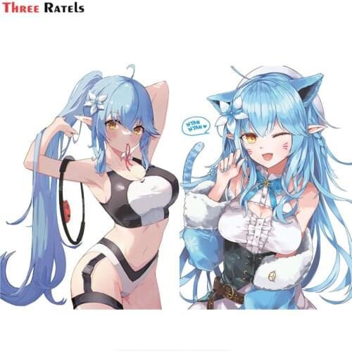 Three Ratels A479 Yukihana Lamy Hololive Stickers For Refrigerator Skateboard Laptop Anime Decal Vinyl Materal Personalized