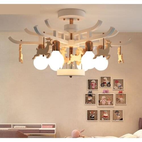 Novelty led deer ceiling lamp surface kid lighting simple wedding lamp children Ceiling Light study lighting girl bedroom lamp