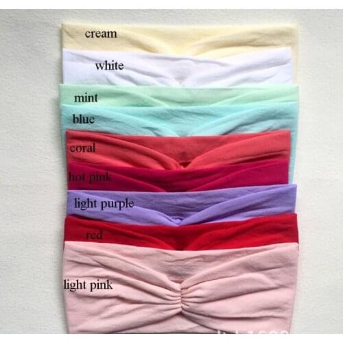 Bulk 500pc/lot Newborn Solid Soft Wide scrunch Nylon Headbands Nylon Elastic Headband,Children Girls DIY Hair Accessories