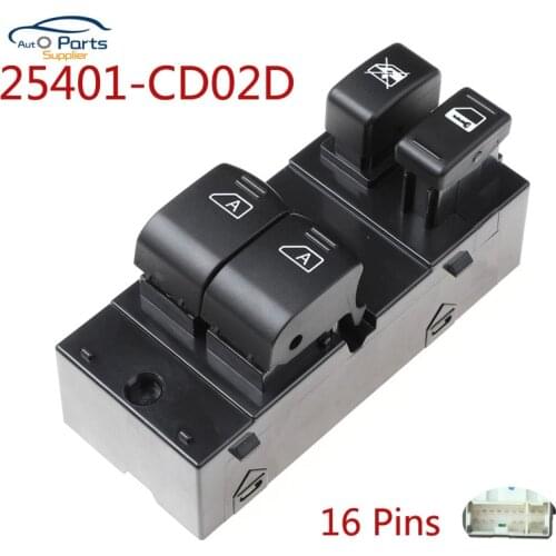 25401-CD02D 25401-SH02H Front Left Driver Side Electric Power Car Window Master Control Switch For Nissan 350Z Z33 2003 TO 2008