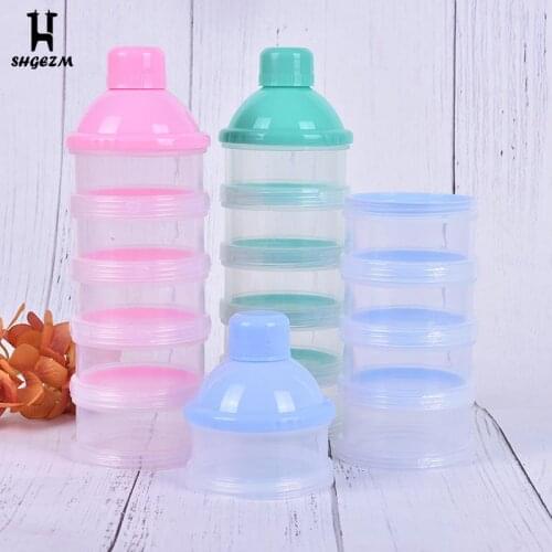 Portable Newborn Baby Milk Dispenser 5 Layers Milk Bottle Storage Container For Newborn Baby