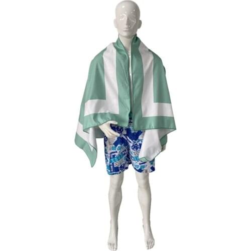 JUST big size mircofiber towel for beach and sport with mesh bag