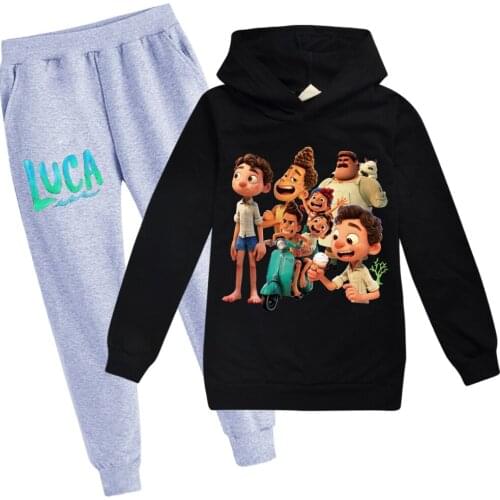 Girl Boys Autumn Luca Cartoon Sports suit Tracksuits Kids Clothing sets Casual clothes hoodies Long sleeve Tshirt+Pants 2pcs set