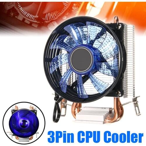 LED CPU Cooler Cooling Fan Heatsink 90mm Double Heatpipe CPU Quiet Cooled Fans For Intel Socket LGA1156/LGA1155/LGA775 AM3 AMD