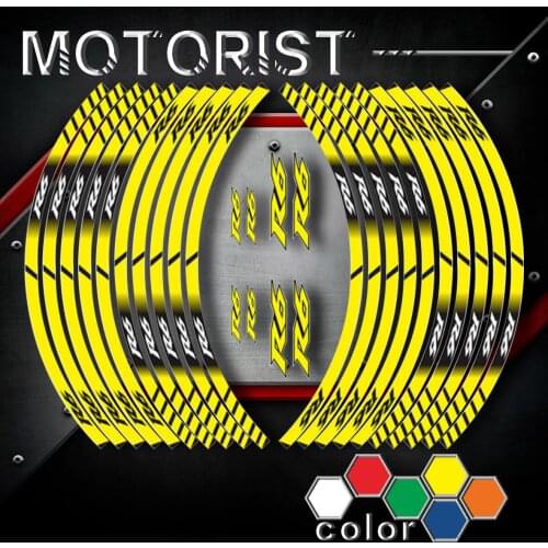 Motorcycle Stickers inner wheel reflective decoration rim stripes decals For YAMAHA R6 r6 a kit of 10 stripes sticker