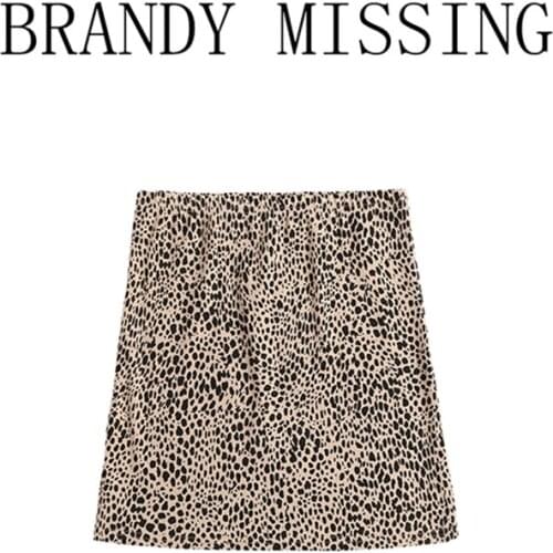 Slim Girls England Style High Waist Mini Skirt 2021 Summer Fashion Ladies All-match Women Net Red Leopard Print Bag Hip Skirt