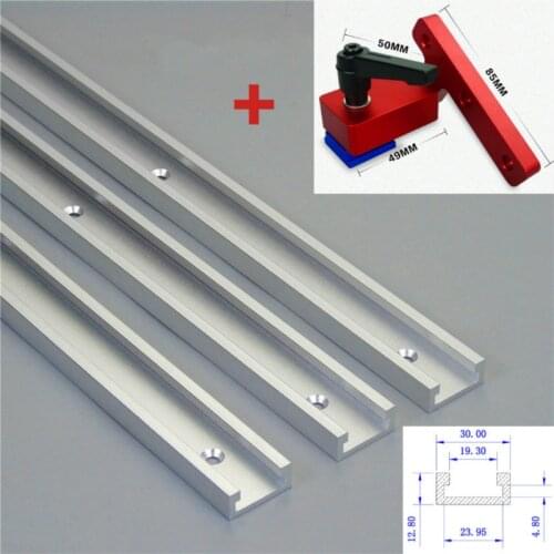 Miter Track Stop And Aluminium alloy T-tracks Slot Miter Track Jig Fixture T-Slot Woodworking Tool Miter Track Stop DIY Manual