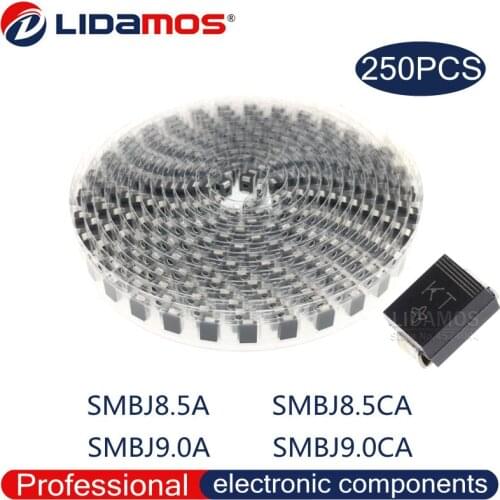 250PCS TVS SMBJ8.5A KT SMBJ9.0A KV SMBJ8.5CA AT SMBJ9.0CA AV SMB DO214AA SMD Transistor Transient suppression Diode High quality