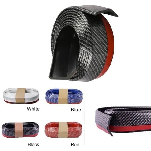 Universal Car Front Bumper Splitter Lip Bumper Protector Rubber 2.5m Car Side Skirt Splitter Bumper Stickers Styling Mouldings