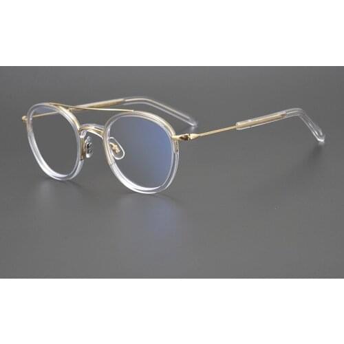 Vintage glasses frame men women acetate round Designer optical eyewear Myopia reading prescription computer eyeglasses