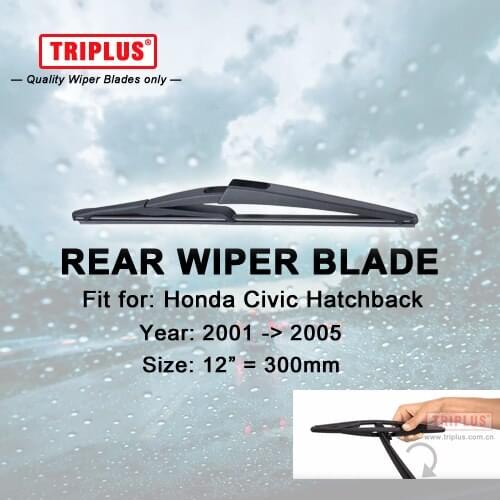 Rear Wiper Blade for Honda Civic Hatchback (2001-2005) 1pc 12" 300mm,Car Rear Windscreen Wipers,for Back Windshield Blades