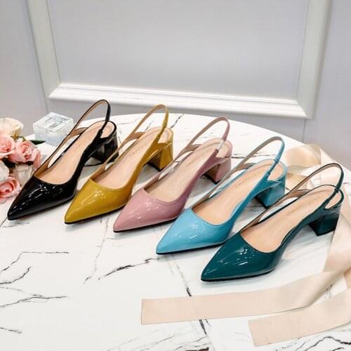 2021 New Arrival Summer Female Bridal Sandals Thick Heel wedding shoes woman FashionSling Back Girls Summer Sandals Female