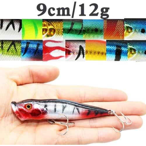 1PCS Minnow Fishing Lure 90mm 12g Topwater Hard Bait Wobbler Jig Bait Crankbait Carp Striped bass Pesca Fishing tackle SwimBait
