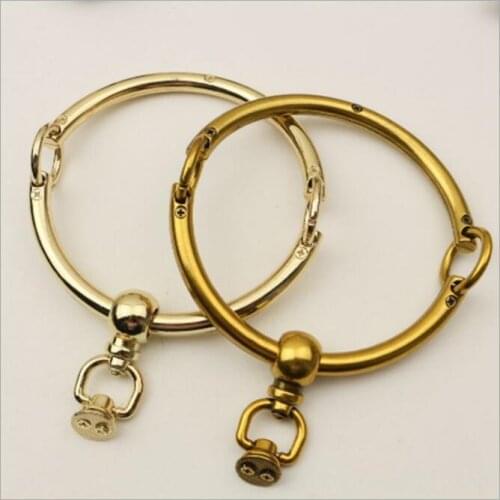 10pieces/lot) Factory wholesale luxury handbags metal 2 color ring handle hardware accessories