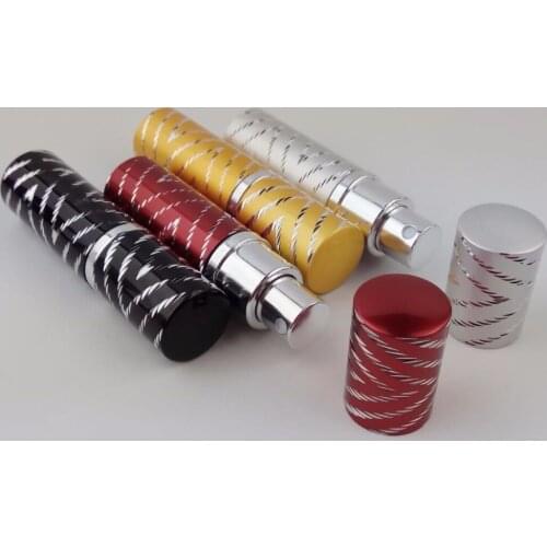 200pcs fashion High Quality Refillable Perfume Bottle Atomizer Empty Glass Spray Aluminum 10ml new