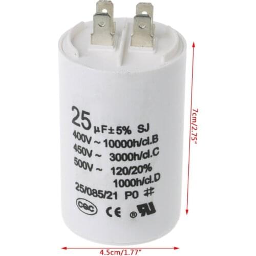 2021 New CBB60 AC450V 25UF 50/60Hz Capacitor Motor Conditioner Compressor Start Capacitor