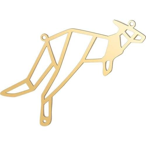 5pcs/Lot Open Frame Kangaroo Charms Pendant Stainless Steel Material Handmade Necklace Earring Making Accessories